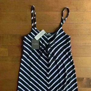 Tommy Bahama | Maxi black and white striped spaghetti strap dress size XXS or XS